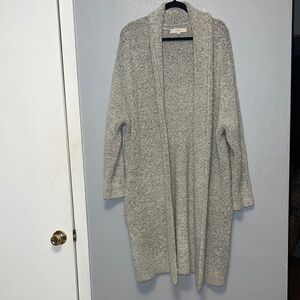 LOFT Soft Gray Long Cardigan